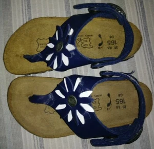 Birkenstock Birki's Sumatra Blume EU 26 US C 8 Navy Blau Weiß Mädchen Kinder Flower - Bild 1 von 5