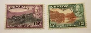 CEYLON, Scott: 268, 269, postfrisch leicht aufklappbar, Lot27, Kat 4 $ - Bild 1 von 1
