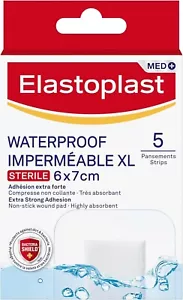 Elastoplast Waterproof XL Dressings 5 Strips Large Plasters for Post-Operative - Picture 1 of 2
