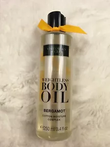 Victorias Secret Weightless Body Oil - Cotton Moisture Complex 8.4 OZ Bergamota - Imagen 1 de 3