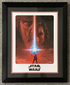 RARE Daisy Ridley The Last Jedi Signed Poster Display + COA + PROOF + FRAMED - Foto 1 di 4