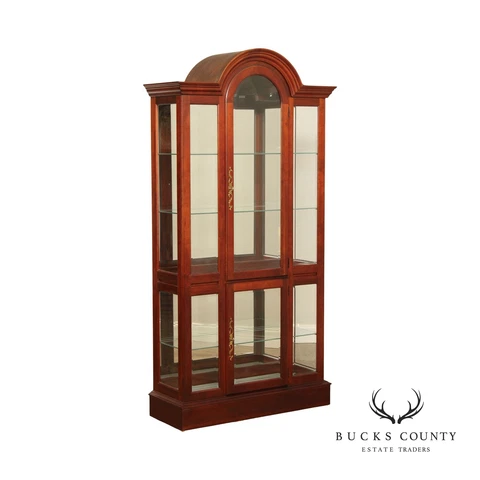 Transitional Style Cherry Display or China Cabinet Cover