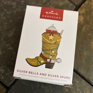 Hallmark Keepsake - Silver Bells and Silver Spurs - 2022 **NEW / FREE SHIPPING** - Picture 1 of 10