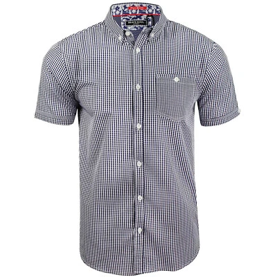 Camisa Brave Soul Azul Marino Blanco Cuadros Abotonada Talla XL Cuadros Nueva con Etiquetas A6715 Foto 1 de 4