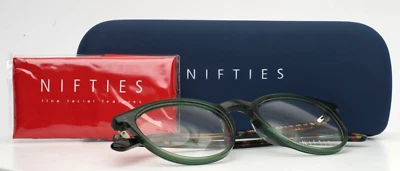 NIFTIES NI9503 9635 Green Womens Round Full Rim Eyeglasses 47-19-140 B:41 - Image 1 of 4