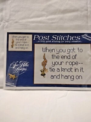 Sue Hillis “When you get to the of your rope tie a knot in it” Stitch Pattern - Image 1 of 3