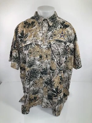 DALLAS COWBOYS / BUCK / GAME GUARD Brush Desert Camouflage 2XL Hunting Shirt EXC - Image 1 of 4