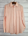 Herren Enro orange Gingham Knopfleiste Kleid Shirt Größe 16 34-35