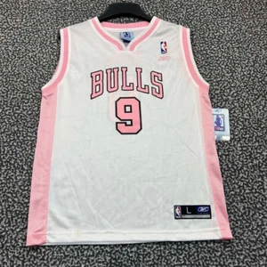 Chicago Bulls Deng #9 Jersey Shirt Youth Girls Large 14 Reebok NBA V-Neck New L - Picture 1 of 8