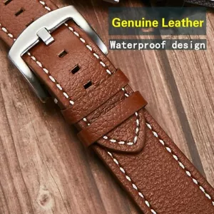 Cinturino orologio doppio lato vera pelle marrone nero uomo 18mm-22mm - Foto 1 di 11