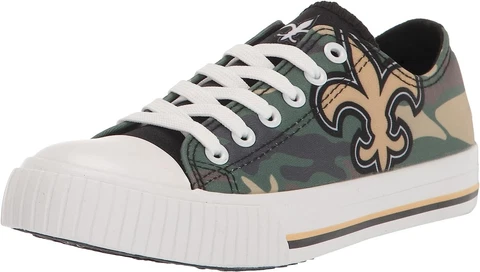 Foco New Orleans Saints Womens/Men's Green Camo Sneakers W/11 M/9 NEW WITH TAGS Cover