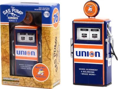 1954 Tokheim 350 Twin Gas Pump Union 76 Minute Man Service Dark Blue and Orange - Image 1 of 3