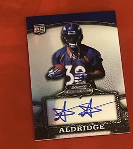 2008 Bowman Sterling Anthony Aldridge AUTO AUTOGRAPH RC BRONCOS Refractor /199 - Bild 1 von 2
