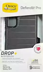 OtterBox Defender Pro Series Case and Holster For Samsung Galaxy S22 - Black - Picture 1 of 2