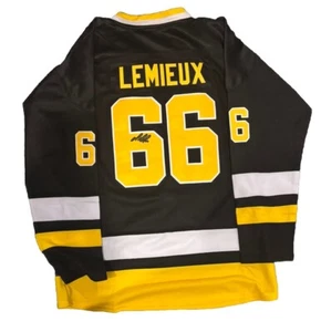 Mario Lemieux Custom Pittsburgh Penguins Hockey Signed Autographed NHL Jersey - Picture 1 of 3