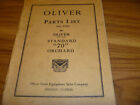 Oliver Hart Parr Standard 70 Orchard Tractor Parts Catalog Manual