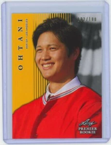 2018 Leaf Shohei Ohtani RC /100 Premier Rookies #PR-02 Gold #/100 - Picture 1 of 2