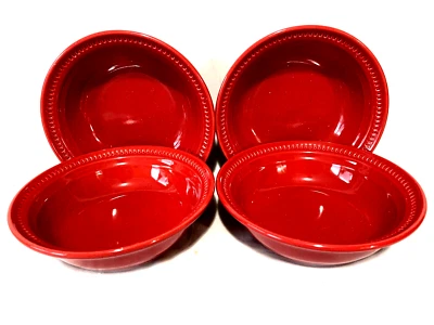 Juego de 4 cuencos de sopa/cereal Dansk Craft Colors rojo 7" Foto 1 de 2