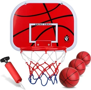 Mini Basketball Hoop Set for Kids Adults, over the Door Basketball Hoop with 4 - Picture 1 of 7