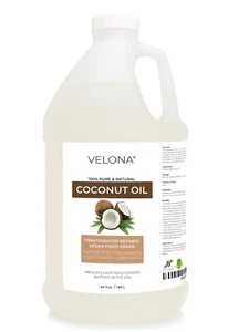 Coconut Oil by Velona - 64 Fl Oz Fractionated Ultra Refined Skin Face Body Hair - Picture 1 of 4