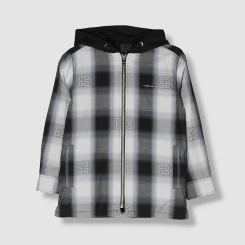 Givenchy sovracamicia con cappuccio e logo Mini Me nero bambino ragazzo taglia 12+