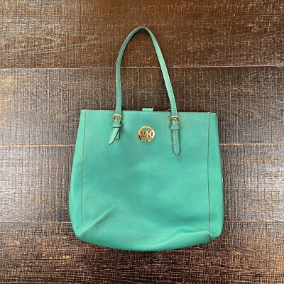 Michael Kors Saffiano Green Leather Ladies Casual Tote Bag - Image 1 of 4