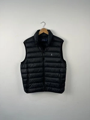 Polo Ralph Lauren Men's Down Puffer Vest Black Size XL Lightweight Travel Gilet - Image 1 of 4
