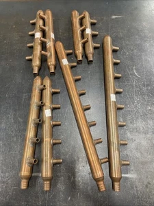 Lot of 8 Copper Pex Manifold 3/4” Inlet 1/2” Pex Outlets 1” Manifold 3,4,5 & 8 - Picture 1 of 7