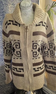 Pendleton Westerly DEADSTOCK Lambswool Preppy Sweater Zip Up Cardigan - Picture 1 of 11