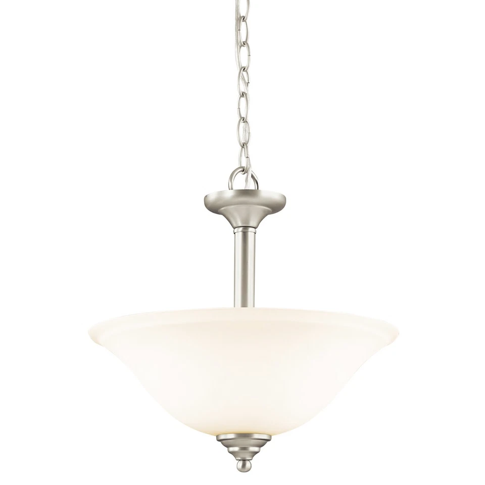 Kichler Lighting Signature 2 Light Semi-flush in Brushed Nickel 3694NIW