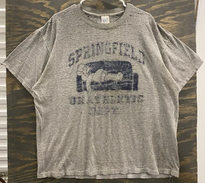 Camiseta gráfica vintage de los 90 Simpson Homer Springfield Unthletic Dept XL aplastada Foto 1 de 4