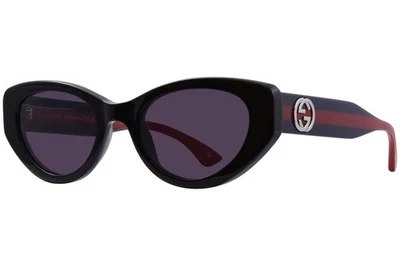 Gucci GG1862S 004 Sunglasses Women's Black/Blue/Red/Silver/Violet Cat Eye 52-mm - Image 1 of 4
