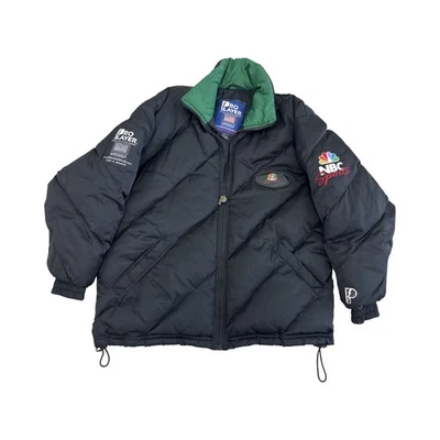 NBC Sports Jacket. Pro Player Down Puffer Jacket Coat Large L Official 80s 90s - Image 1 of 4