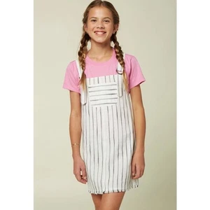 O’Neill Girl’s Jerrie Overall Striped Dress L - Picture 1 of 13