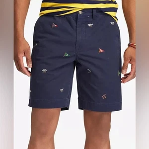 Polo Ralph Lauren Herrenshorts dunkelblau bestickt Stretch klassische Passform 40 W - Bild 1 von 9
