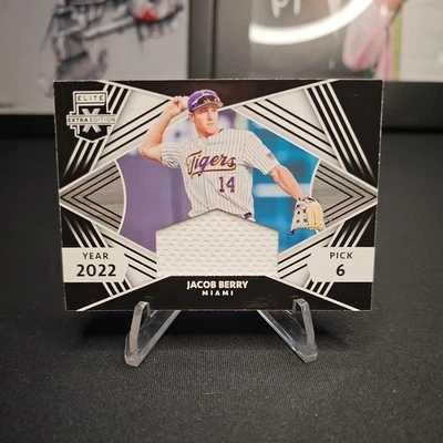 Jacob Berry 2022 Elite Extra Edition 1st Round Materials Patch FRM-JB Marlins - Image 1 of 2