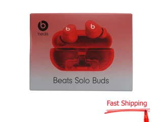 NEW! Beats Solo Buds Wireless Headphones MUW03LL/A Transparent Red * - Picture 1 of 5