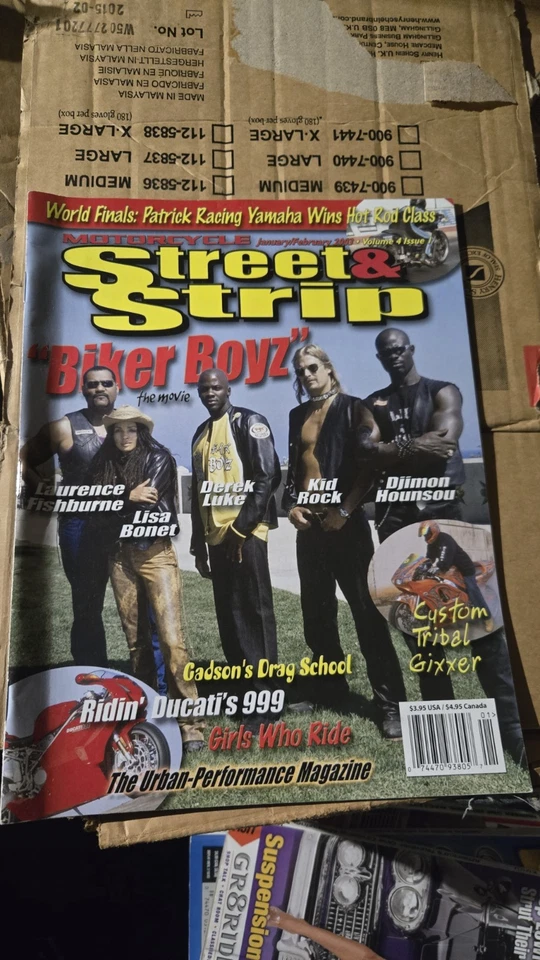 Biker Boyz Street & Strip motorcycle magazine Cover 2003 January/ February RARE - Image 1 of 1