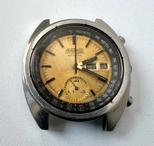 Seiko 6139-6010 Automatic Chronograph Uhr Vintage Herren Gold Dial 17 Jewels - Bild 1 von 7