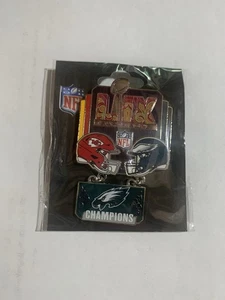 Philadelphia Eagles NFL Super Bowl LIX Champions Dueling 2-Piece Pin - Picture 1 of 3