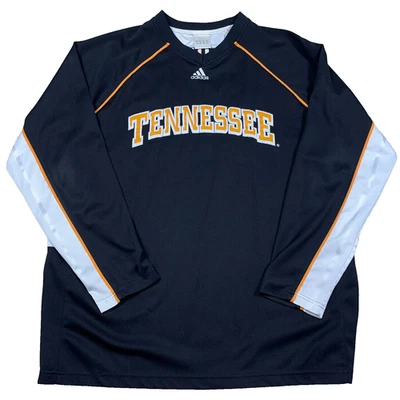 Camiseta deportiva vintage Y2K Tennessee Volunteers para hombre XXL 2XL negra Adidas camisa de calentamiento Foto 1 de 4
