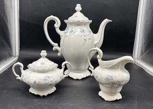 Johann Haviland Bavaria Blue Garland Kaffeekanne & Deckel Zuckerdose mit Deckel & Milchkännchen - Bild 1 von 23