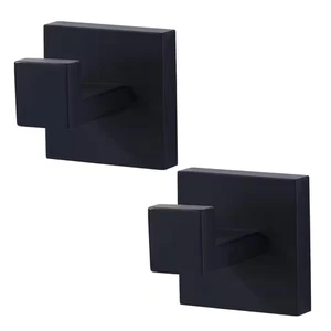 Square Stainless Steel Bath Hardware Accessory Wall Mount J-Hook Robe/Towel Hook - Picture 1 of 7