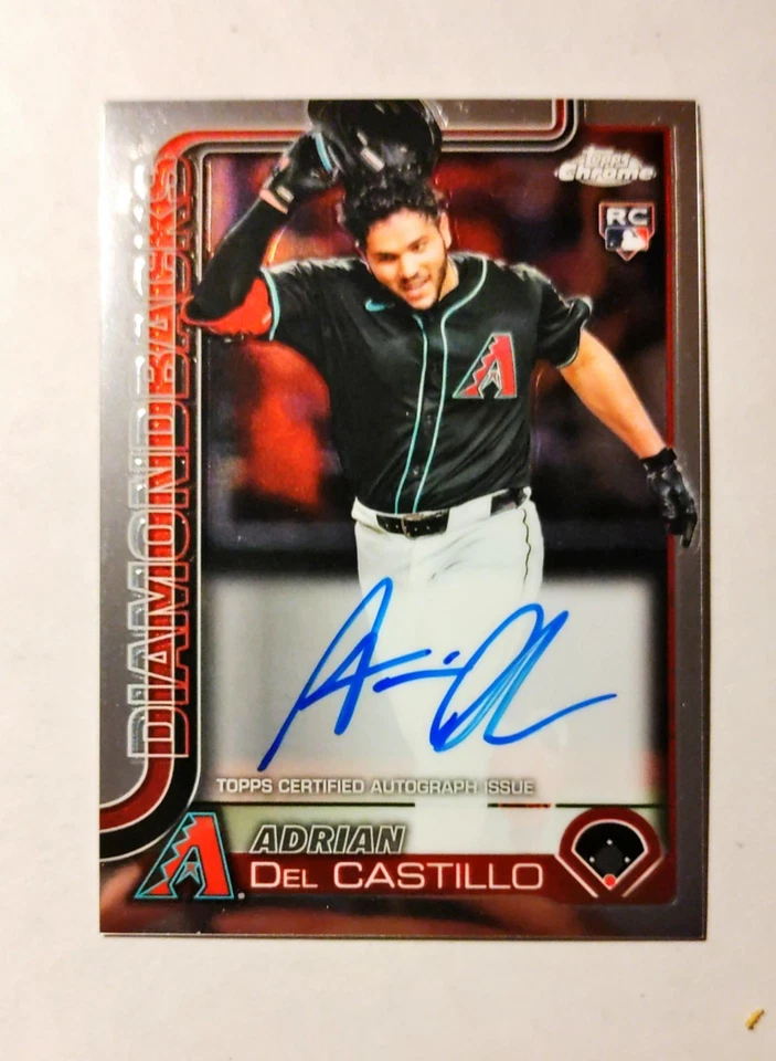 Adrian Del Castillo 2025 Topps Chrome RC AUTO Rookie AUTOGRAPH Diamondbacks F6 - Image 1 of 1