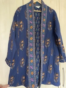 East @ Monsoon Kimono Jacket M Oversized Ch50’ 14 16 18 longline quilted - Picture 1 of 8