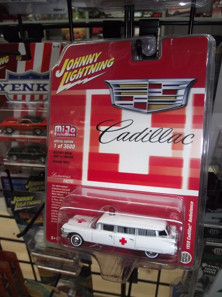 Johnny lightning 1/64 1959 cadillac ambulance white MIJO NIB - Image 1 of 1