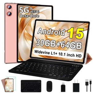 2025 Android 15 Tablet 10 Inch Tablets with Keyboard, 30GB+64GB+1TB Expand, O... - Picture 1 of 6