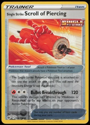 Single Strike Scroll of Piercing 154/198 SWSH06: Chilling Reign Reverse Holo - L - Image 1 of 2