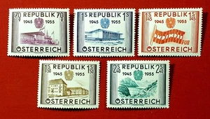 {AUSTRIA/Scott #599-603/MVLH-VF-SET completo/senza sottili CV $50,00/epictronic/JC} - Foto 1 di 2