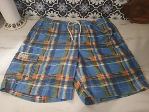 Chaps Adriatic NWT Mens Plaid Swimming Shorts Trunks Sz XL FREE SHIP - Picture 1 of 8